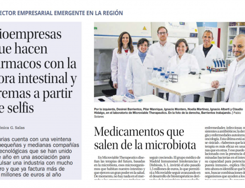La prensa señala a Microviable como empresa pionera en terapias basadas en microbiota
