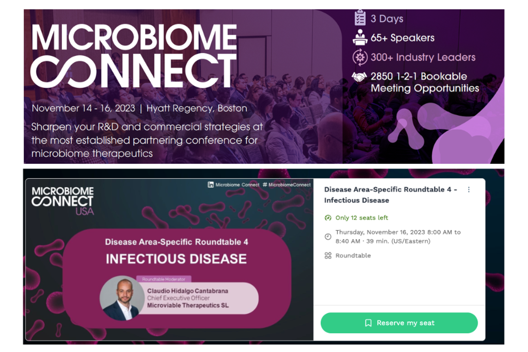 Microviable estará presente en Microbiome Connect USA